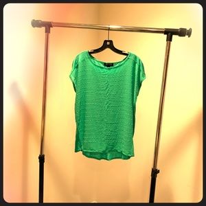 Green tee top with silver nail head detail